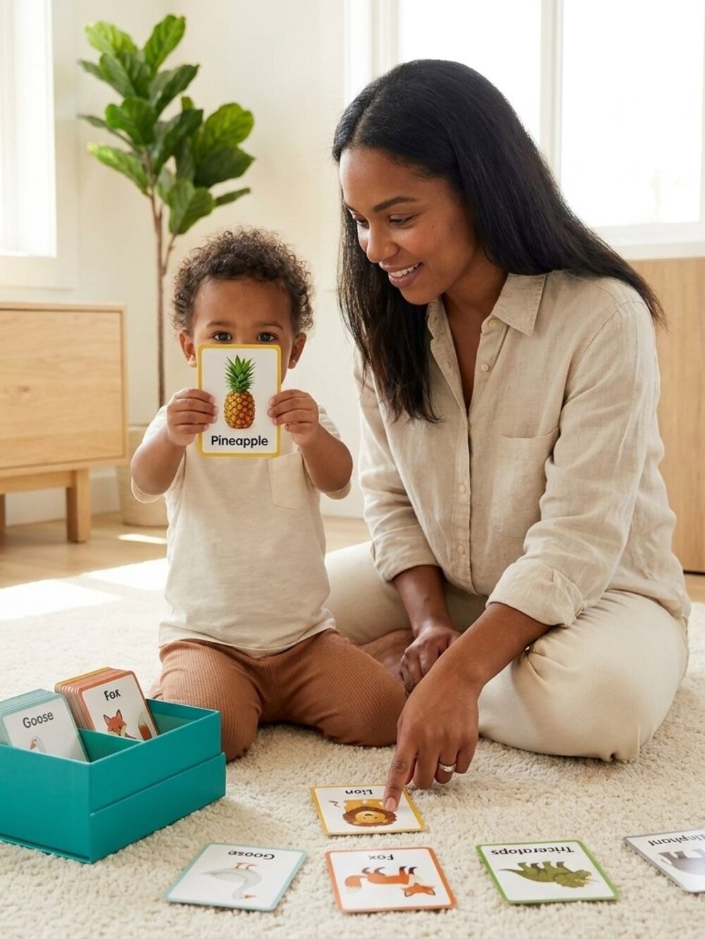 100pc 3D Animal Flash Cards, Montessori AR Learning Toy - Picture 2 of 13
